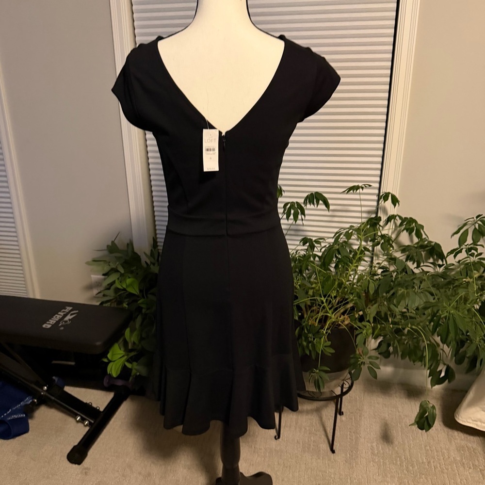 NWT Loft Elegant Little Black Dress - Picture 4 of 7